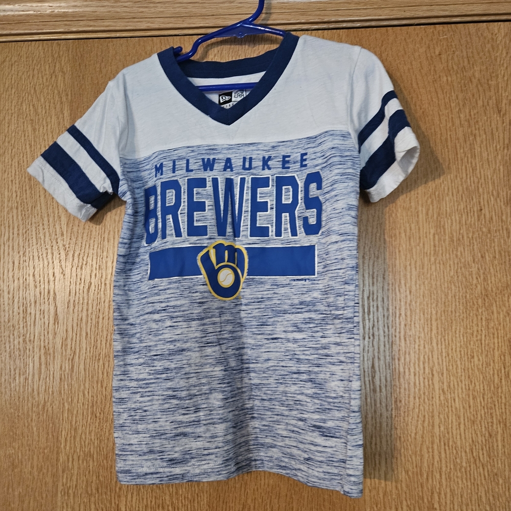 Milwaukee Brewers Kids Shirt - Blue and White